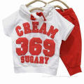 Red Color Summer Baby Blothing Set, Breathable, Eco-friendly, Customized Colors, Patterns Accepted